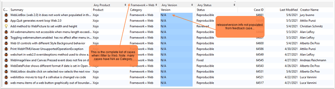 feedback_filtering_version_and_framework