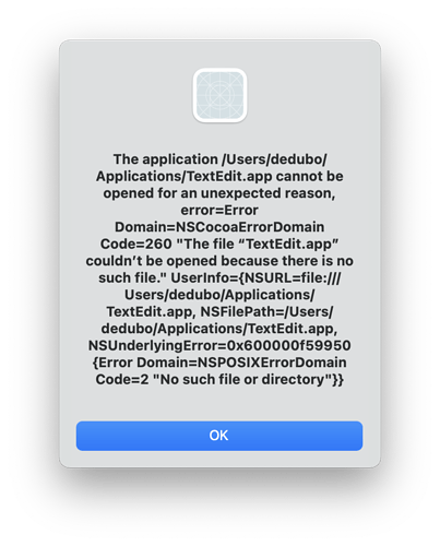 TextEdit Launch