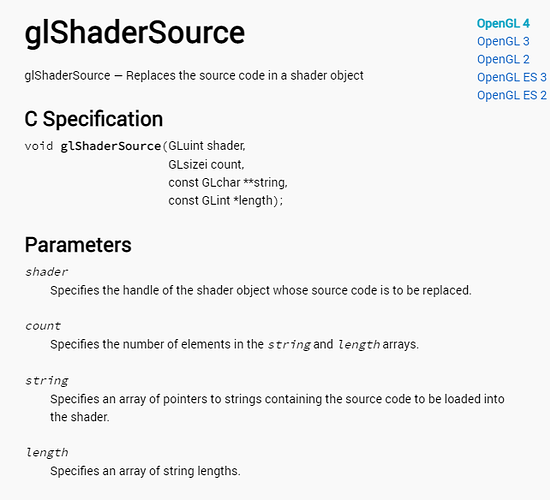 glShaderSource