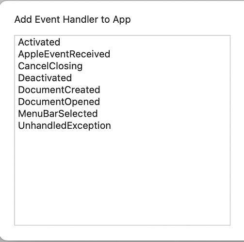 App Event Handler