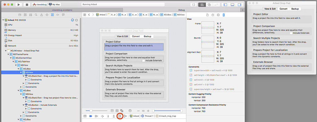 How to debug your view hierarchy properties using Xcode - macOS - Xojo ...