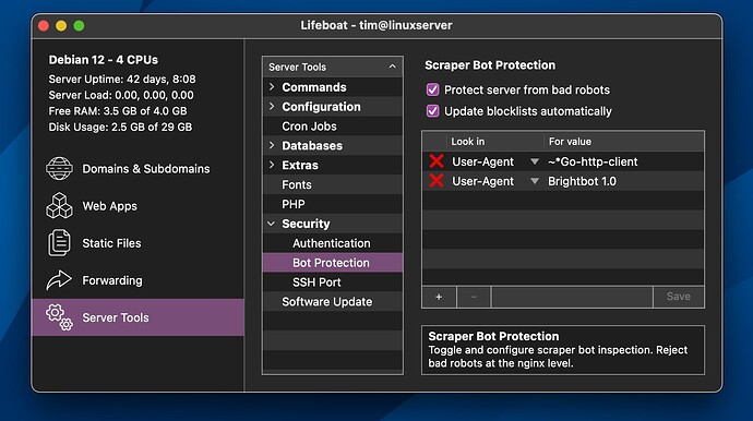 Lifeboat Bot Protection