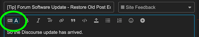 Toolbar editor toggle