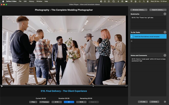 Reflect Video Player