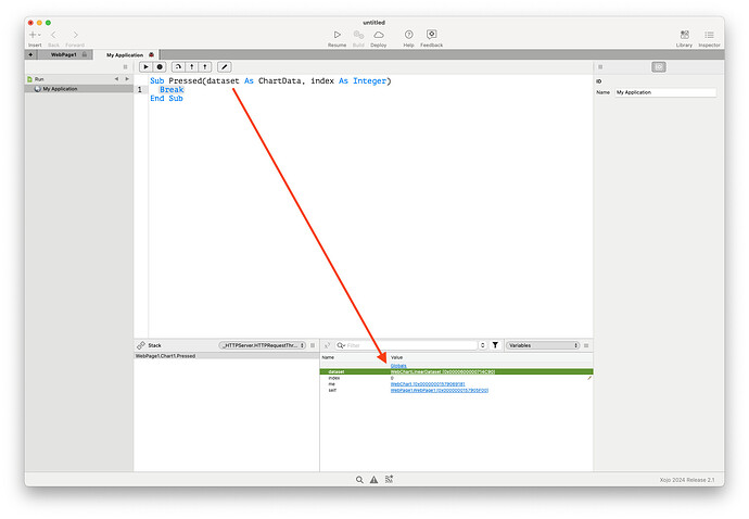 Debugging a variable