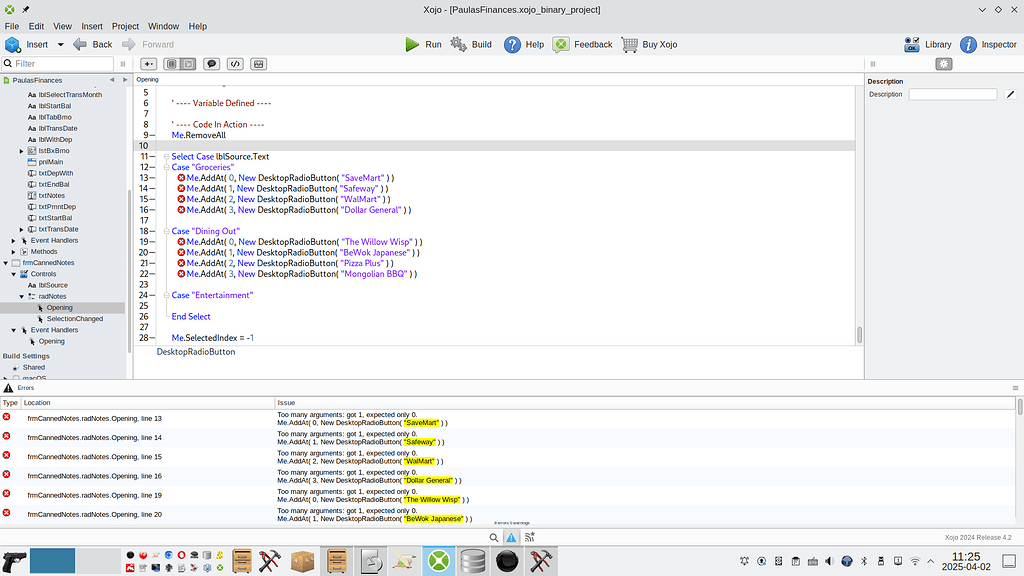 Dynamic RadioButton Creation - General - Xojo Programming Forum