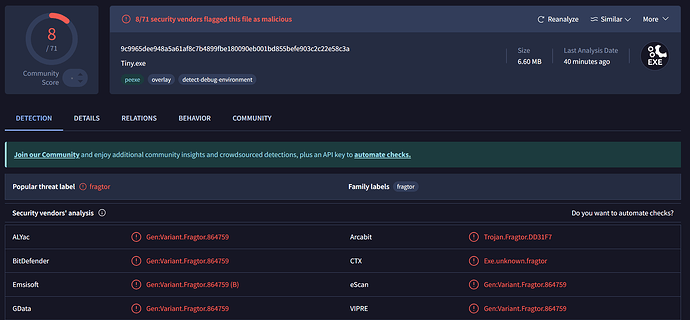 Tiny_virustotal