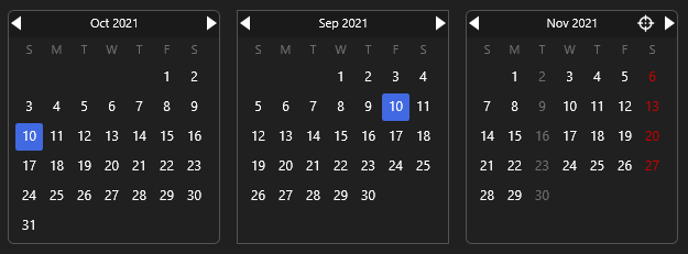 CalendarControlWinDark